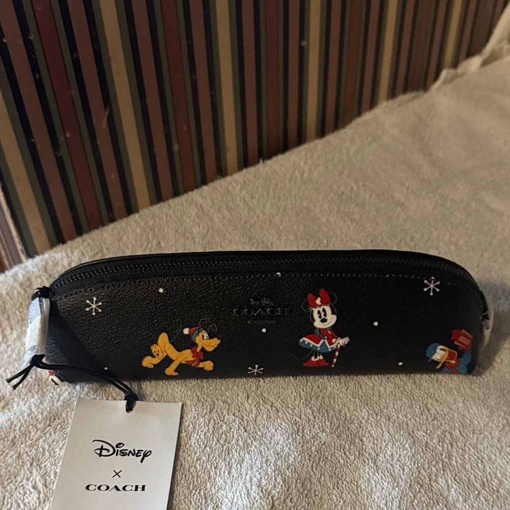Coach holiday print pencil case